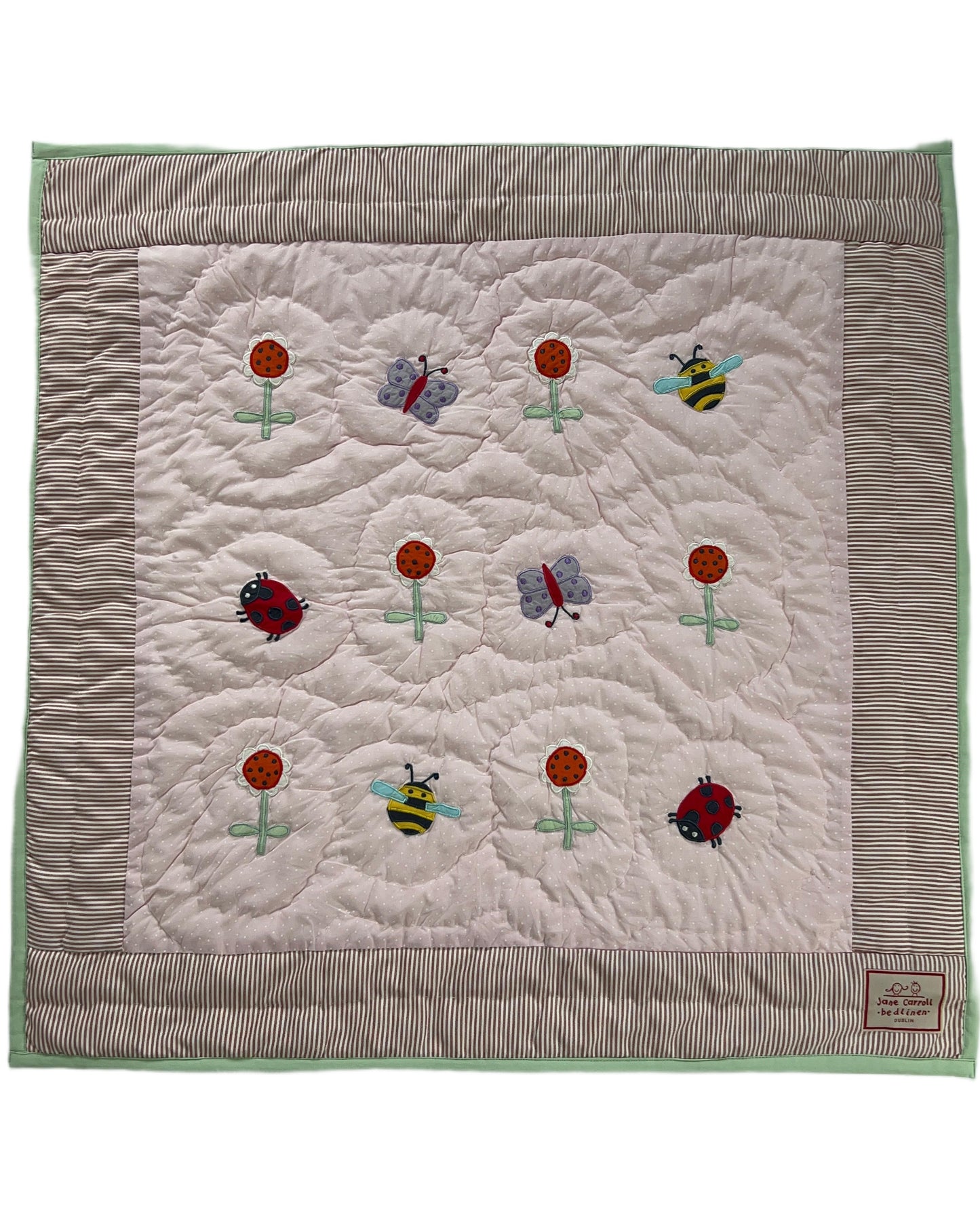 White Polka on Lilac - Bee - Butterfly - Lady Bird - Flower