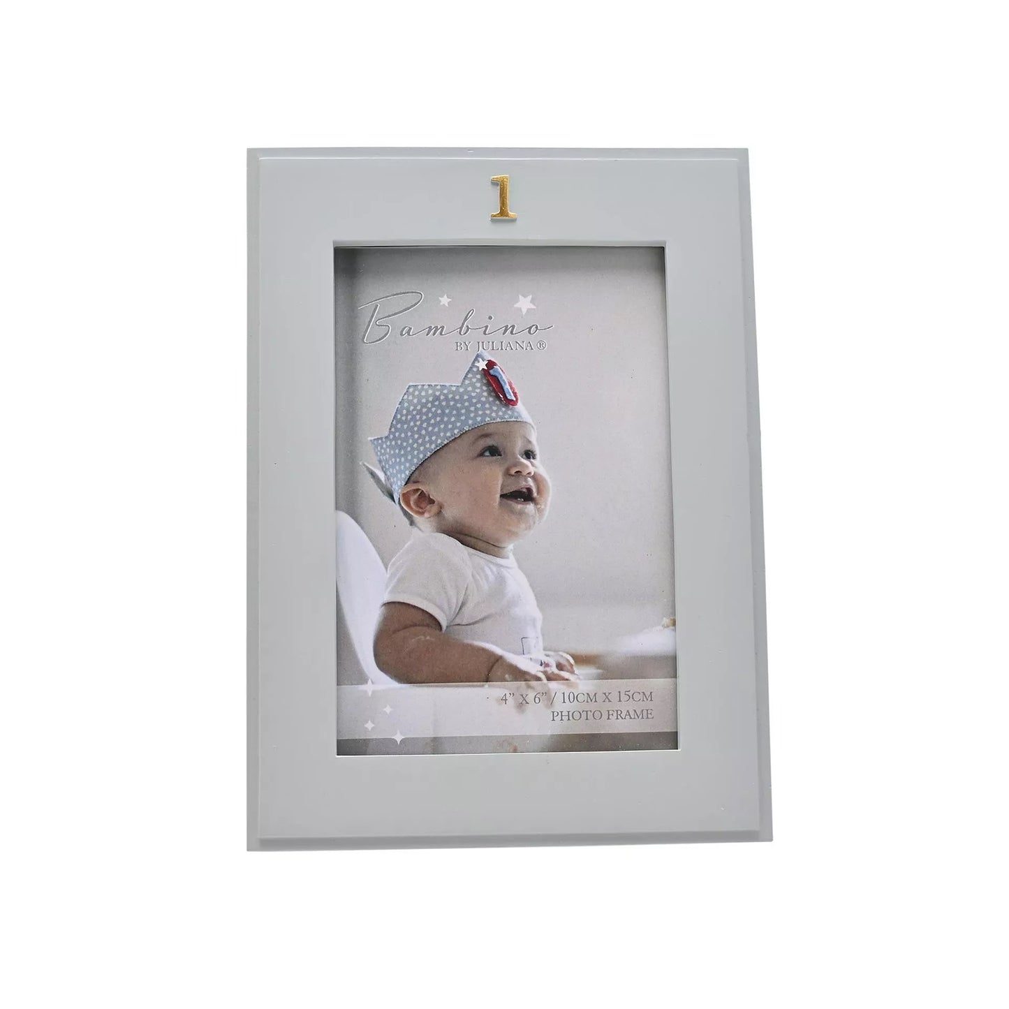 Bambino 1st Birthday Resin Photo Frame Blue 4" x 6"