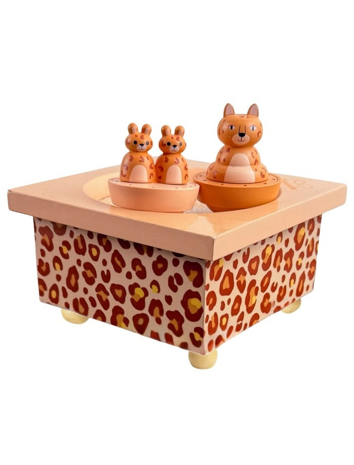 Dancing music box - Leopard & Mouse