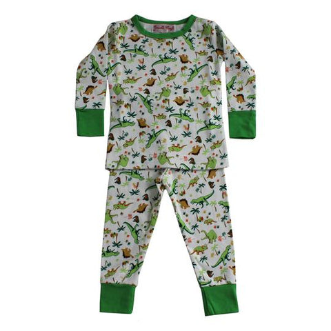 Pyjamas - dinosuar with green trim