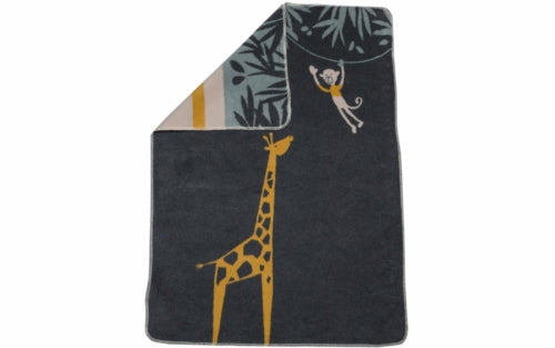 Baby blanket Giraffe Charcoal