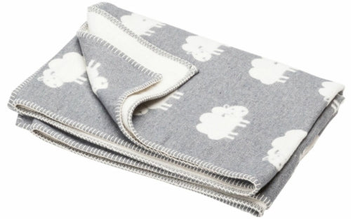 Baby blanket sheep allover blue