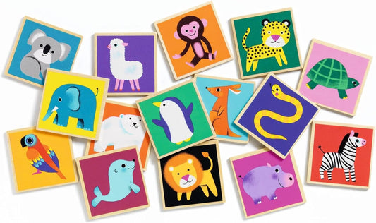 Memo Wood Animal Memory Game