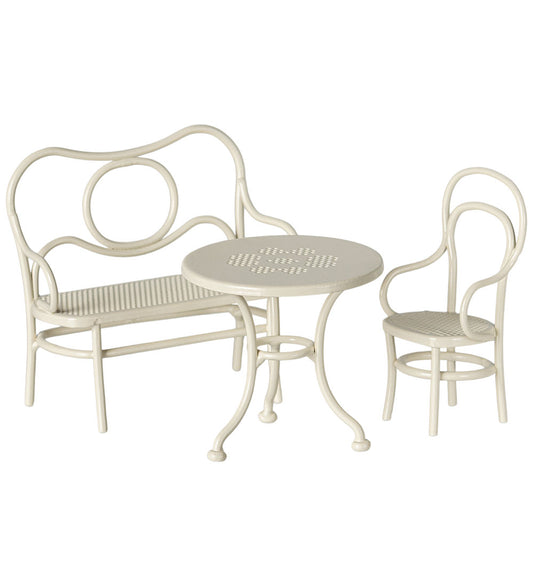 Cafe Set - Table with Chair and Bench - Mouse