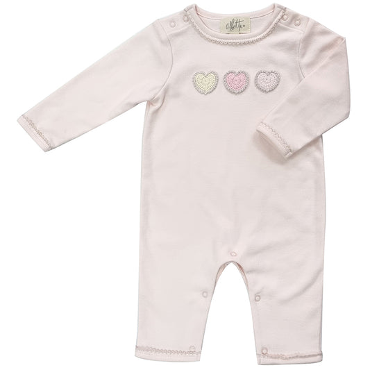 Crotchet sweetheart babygrow