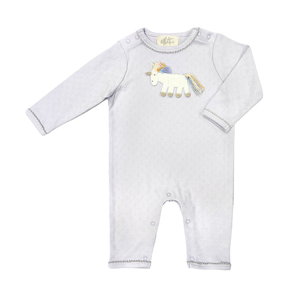 Crochet unicorn pointelle Babygrow