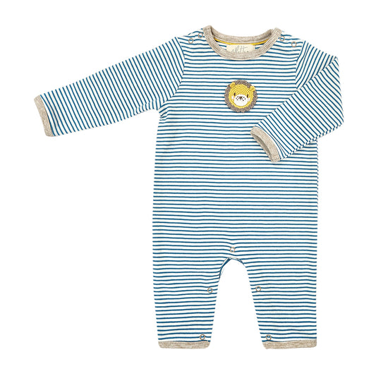 Crochet Louie Lion blue stripe