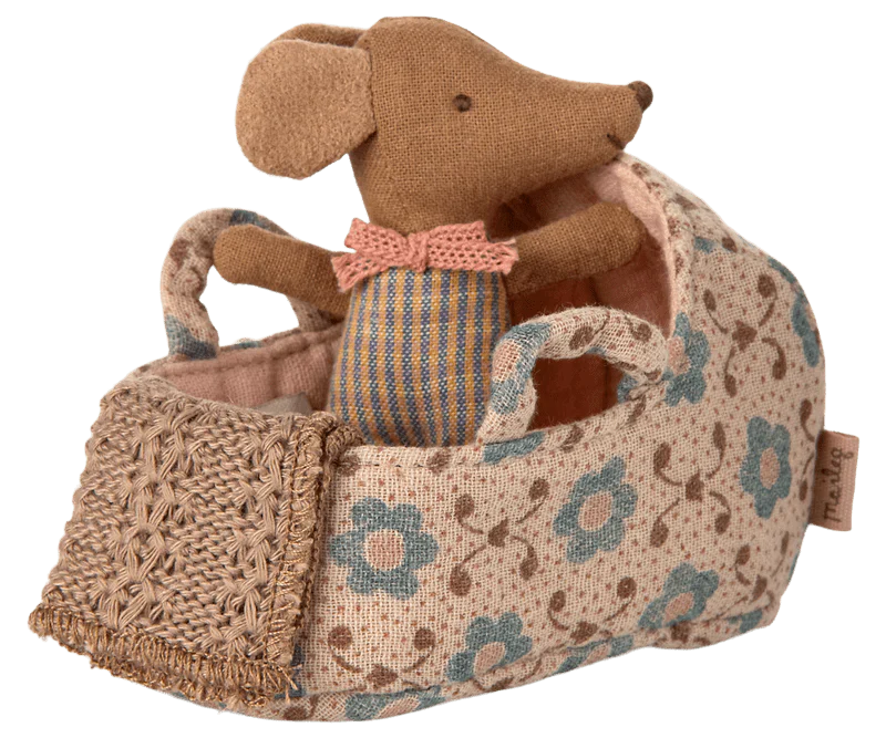 Carry Cot, Baby Mouse - Rose