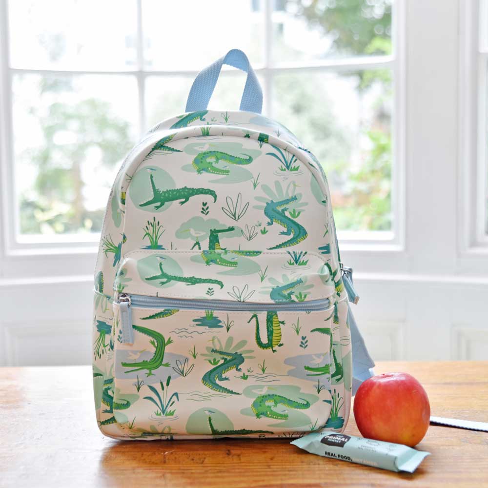 Crocodile Print Backpack