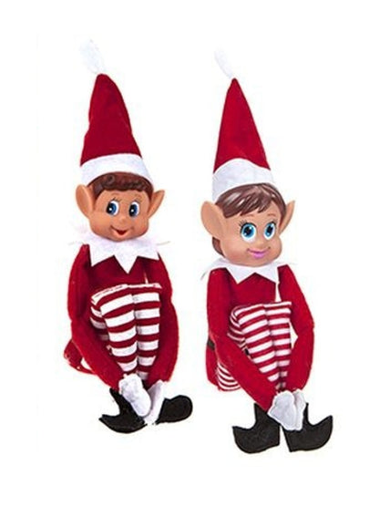 Vinyl Head Elf in Red Clothes in Box - 2 Assorted