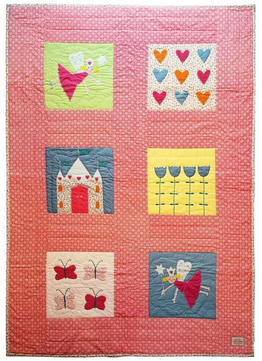 Fairy - Coral - Single Bed - Quilt