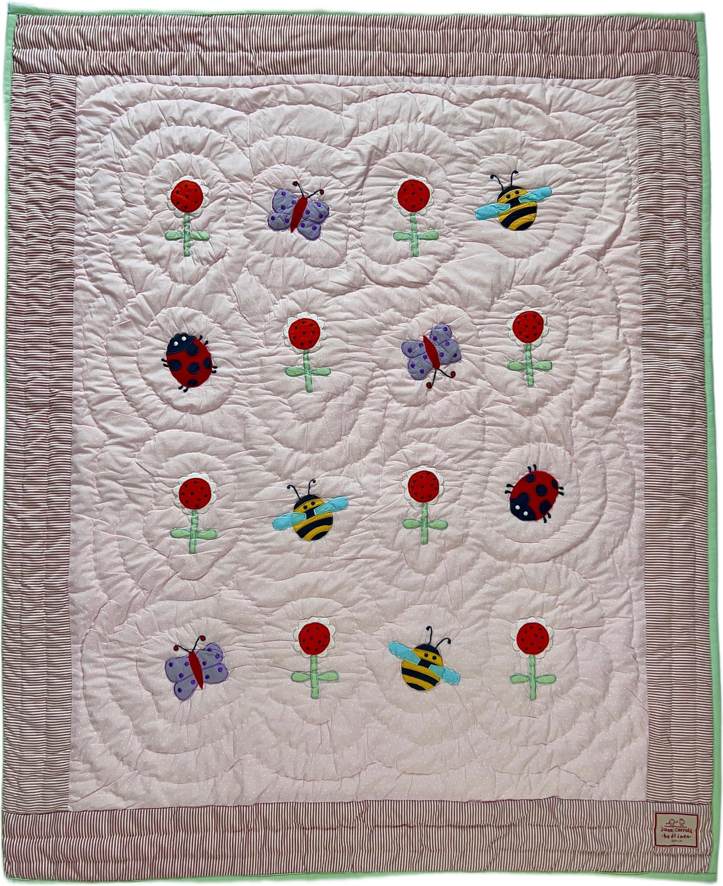Lilac Squares  Bee - Butterfly - Lady Bird