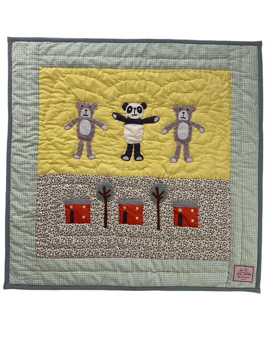 Yellow - Panda - Bear Pram Quilt