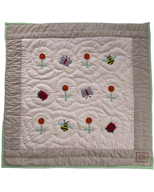 White Polka on Lilac - Bee - Butterfly - Lady Bird - Flower