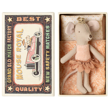 Princess Little, Sister Mouse in a Matchbox in Peach