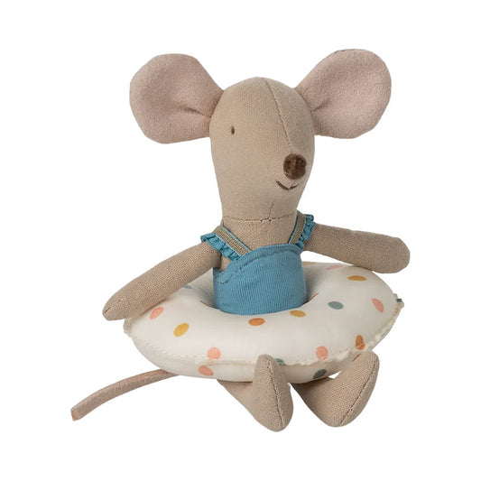 Beach Mice Little Sister with Float - Blue Flower