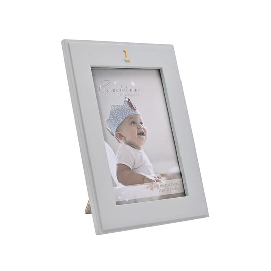Bambino 1st Birthday Resin Photo Frame Blue 4" x 6"