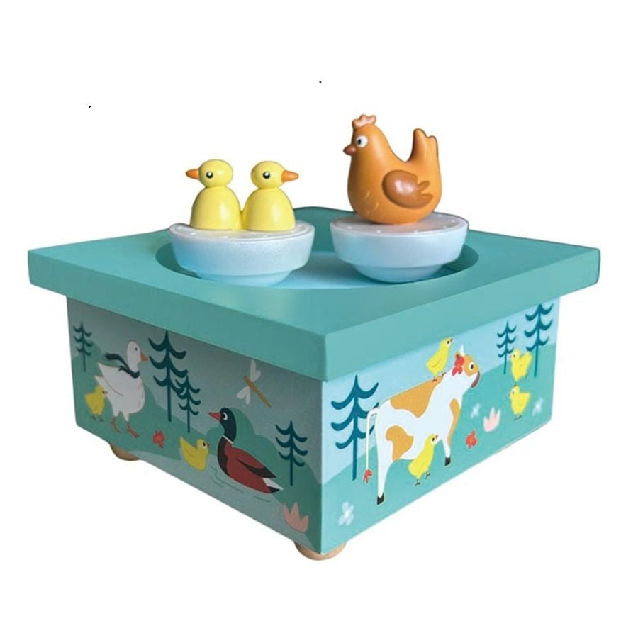 Dancing music box - Farm Hen and Chicken
