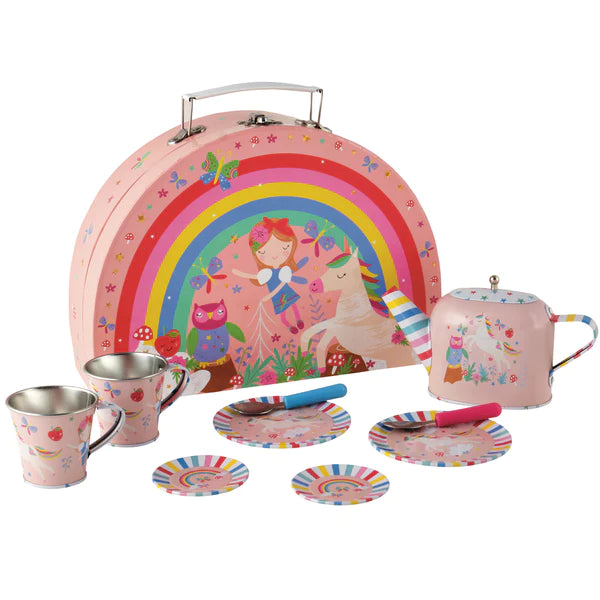 Tea set rainbow fairy 10 piece