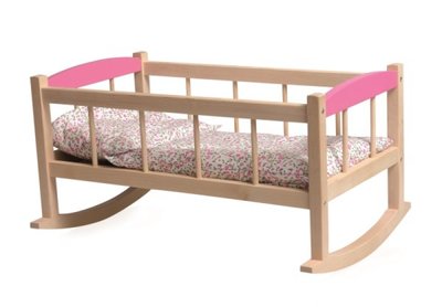 Cradle with flower bedding