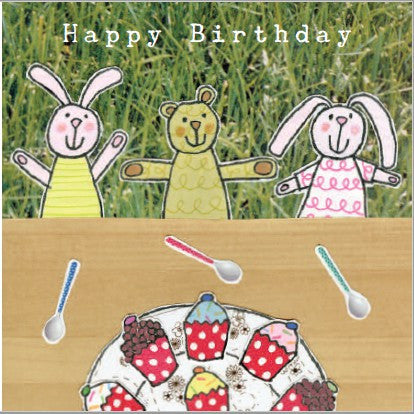 Happy Birthday - Teddies Tea Party