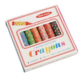 set of 8 large colourful crayons