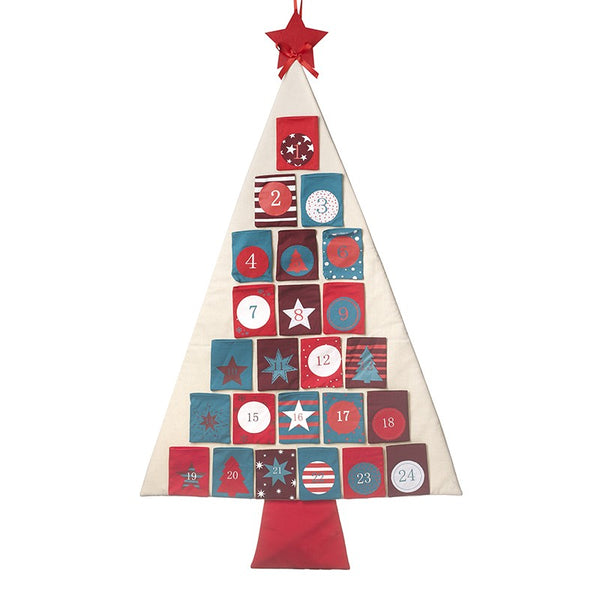Fabric Christmas tree advent Calendar