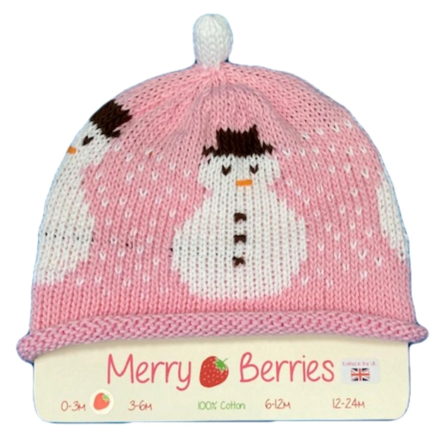 Snowman Hat - Pink