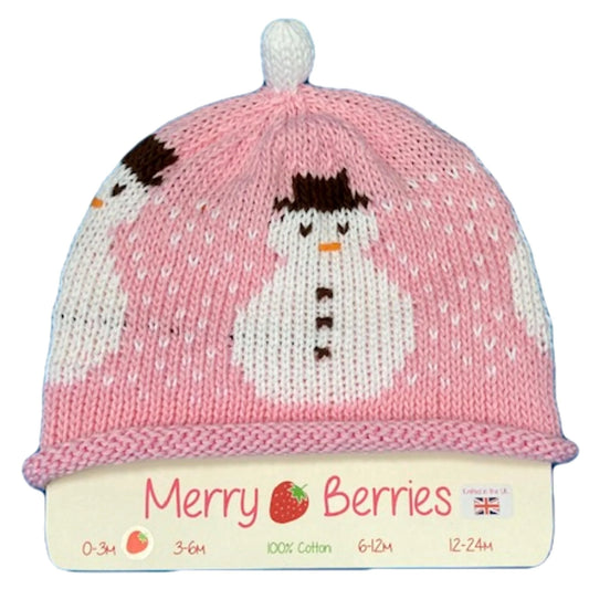 Snowman Hat - Pink