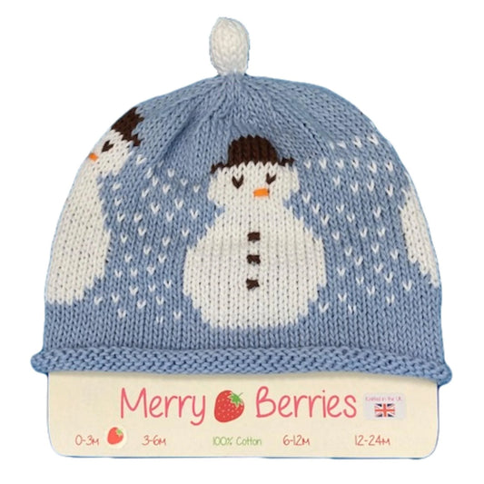 Snowman Hat - Sky Blue